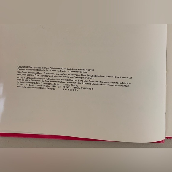 Vintage 1984 Care Bears Battle The Freeze Machine Hardback Book 80’s - Picture 4 of 9